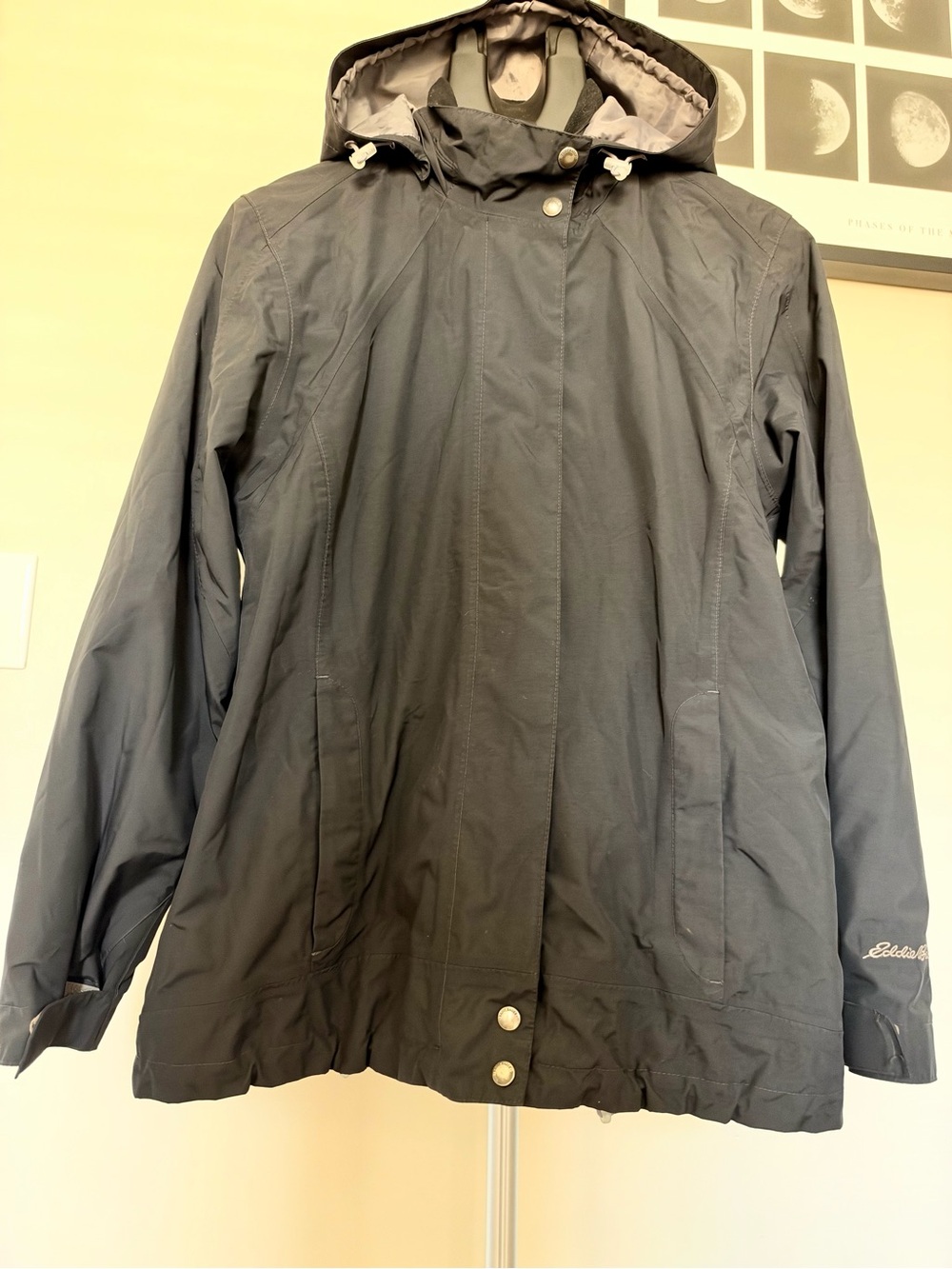 Eddie Bauer Women's Hooded Trench Coat Rain Jacket M